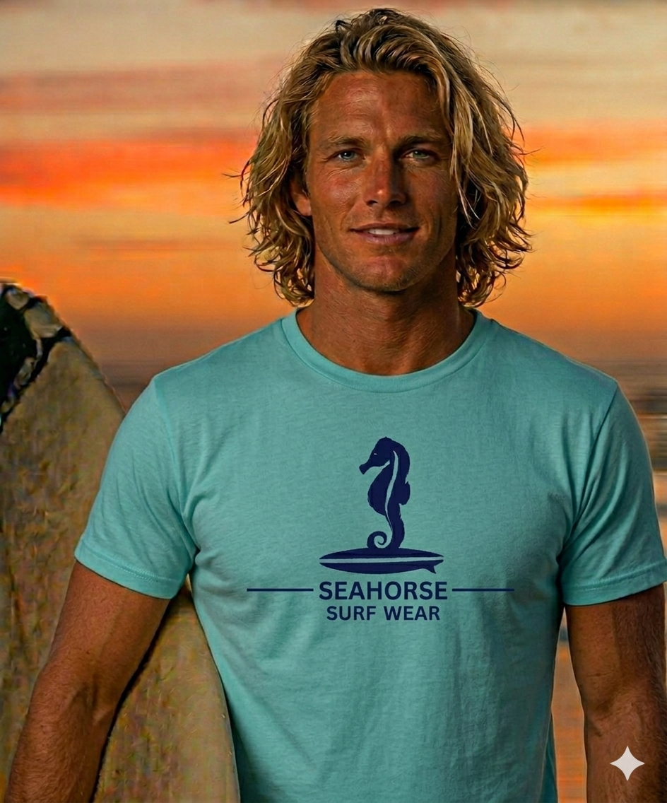 Seahorse light blue 200 performance short sleeve