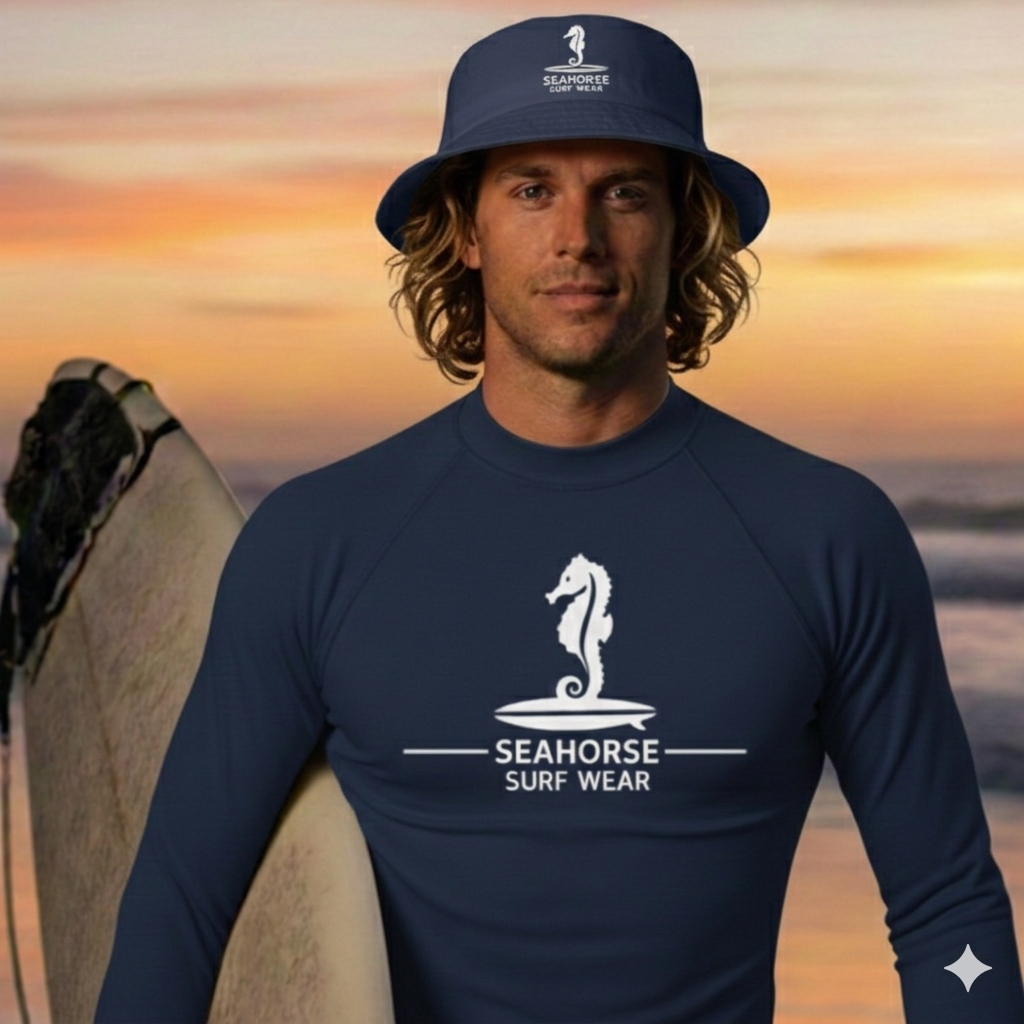 Seahorse performance navy long sleeve
