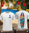 Hawaiian Wave - High Performance 50+ UPF Sun protection short sleeve shirt