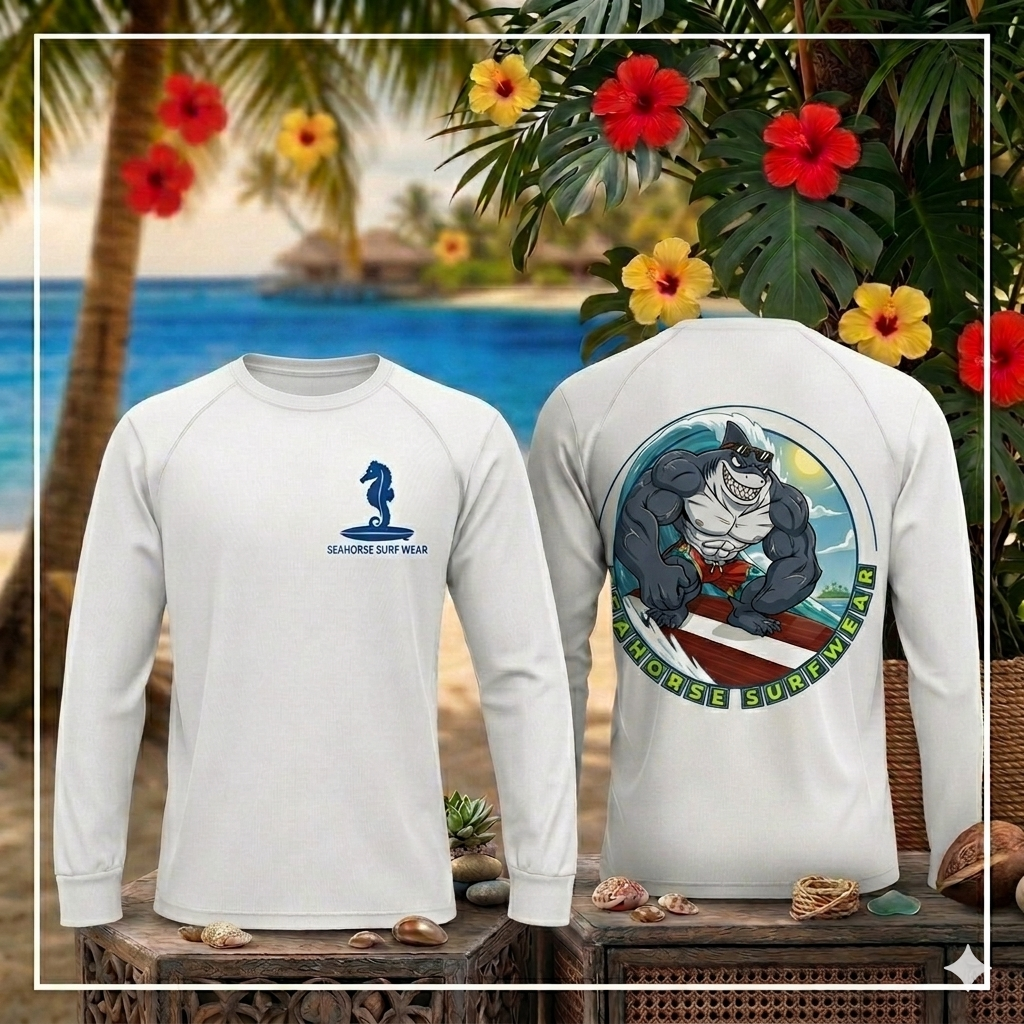 Surfer shark long sleeve